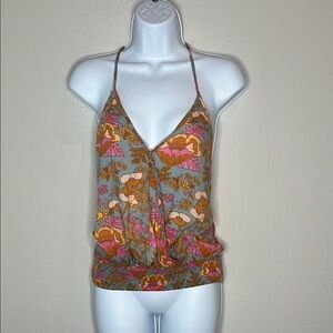 Willow Vibrant Floral Camisole - Pink, Orange, Blue